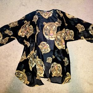 Women's Size M Tiger Print Kimono